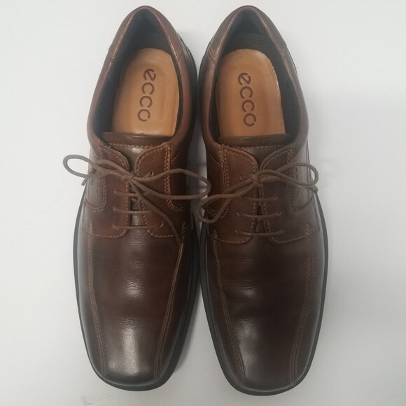 Ecco Men's 'Helsinki' Bike Toe Lace Dress Shoe in Cocoa Brown - Picture 3 of 14